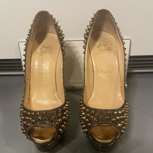 100% Authentic Spike Christian Louboutin Platform Heels